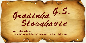 Gradinka Slovaković vizit kartica